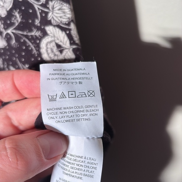 J. Crew Black & White Floral Peplum Tank Top - Picture 8 of 9